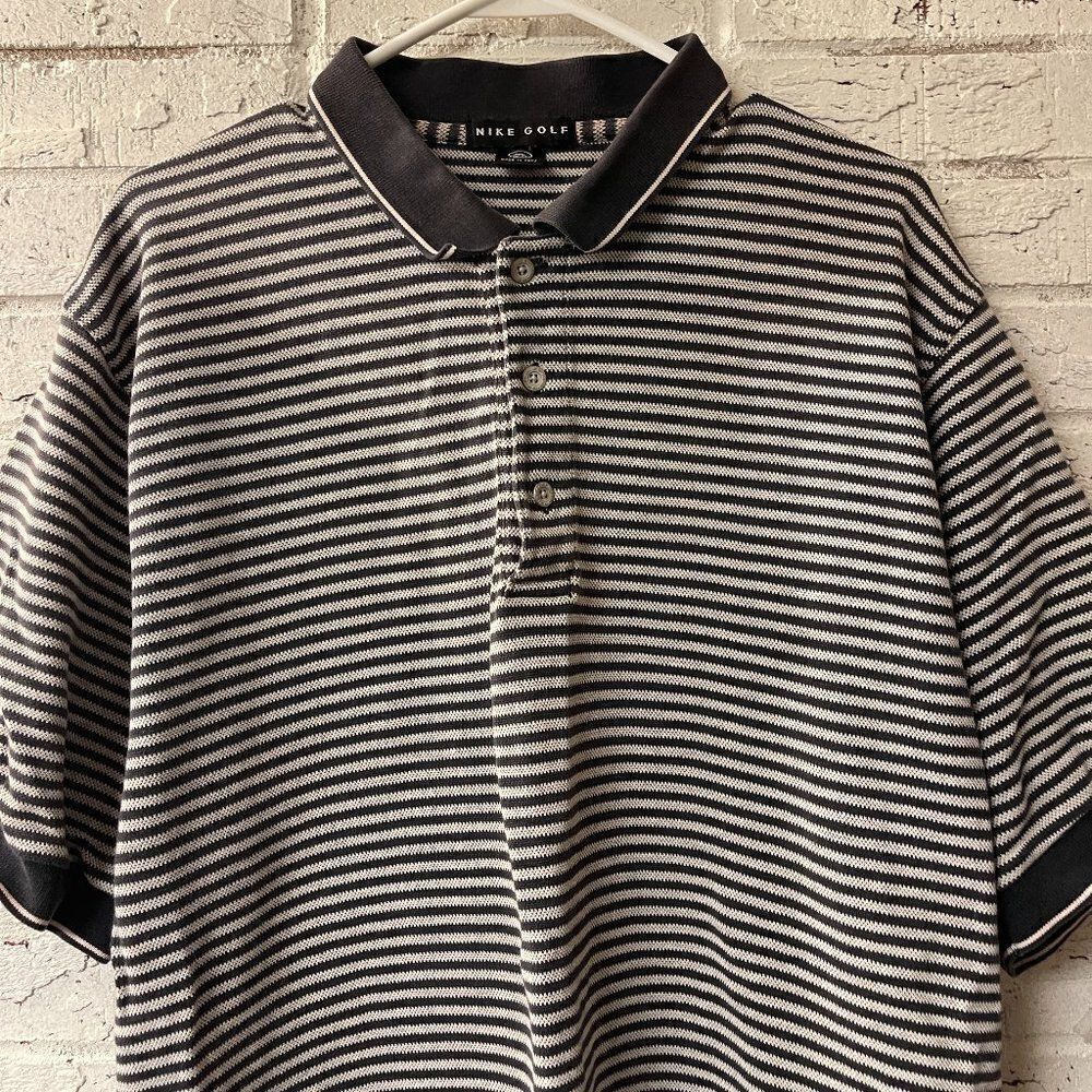 Nike Golf Mens Striped Short Sleeve Polo Shirt XL Athletic Activewear
